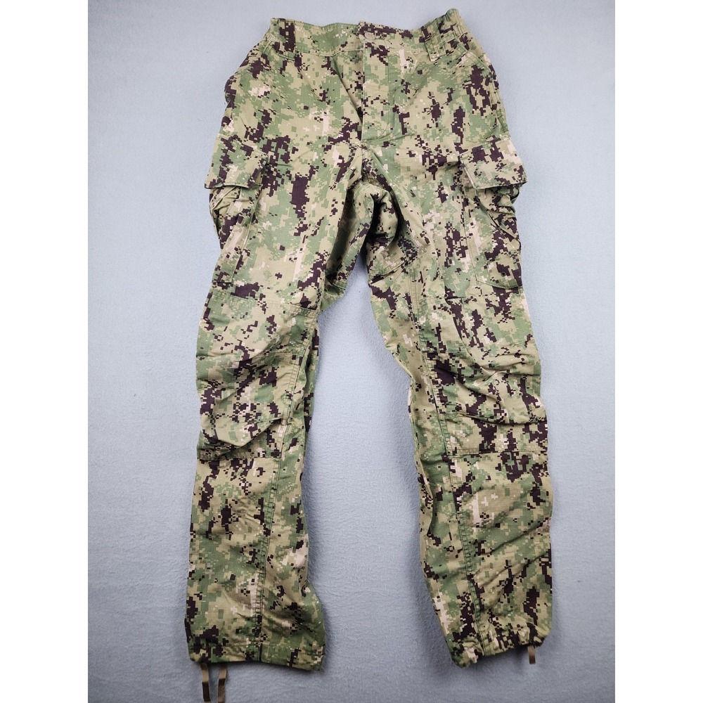 U.S. Navy Pants Mens Small Regular Working Uniform Type III Seals Trouser Camo